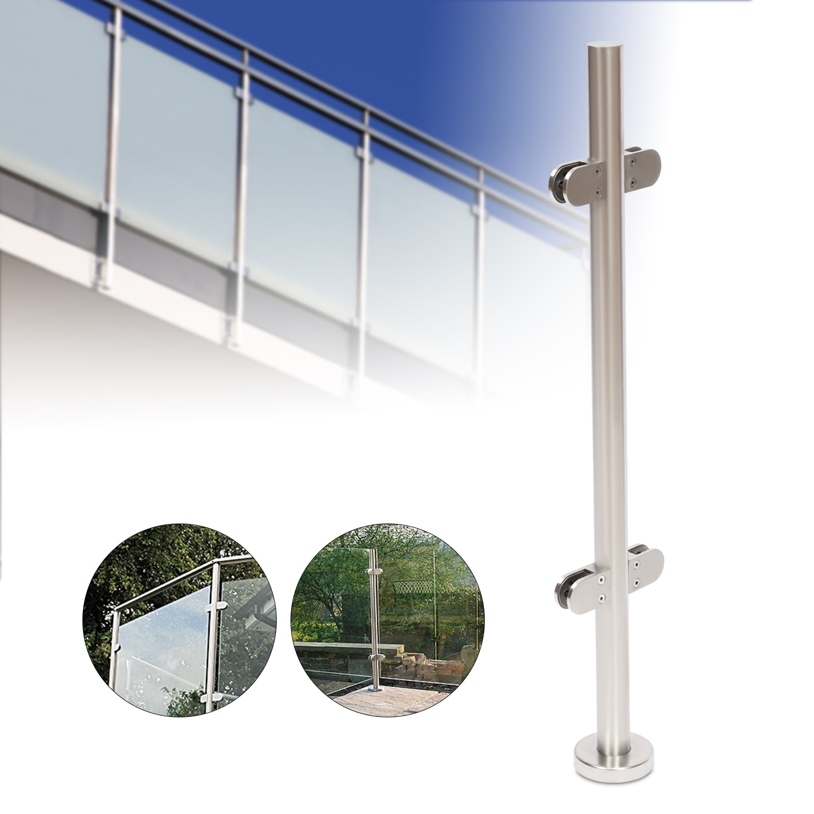 Glass Railing Post, Stairs Pool Fence Post Balustrade Railing Post ...