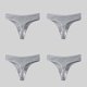 thumbnail image 1 of TrowBridge-tangas de algodón de 4 unids/set para mujer, bragas transpirables, ropa interior cómoda, lencería Sexy, Tanga a rayas, parte trasera en T, 1 of 4