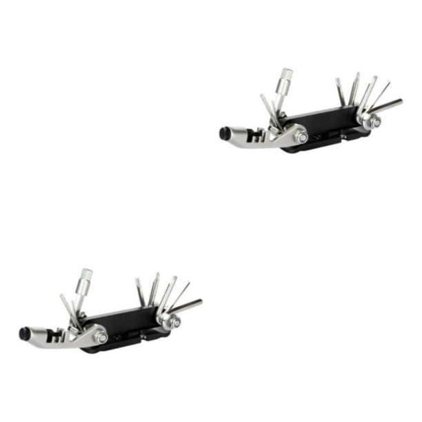 Juego de reparación de bicicletas Soidarity kit de herramientas multifunción portátil con destornillador llave Negro 2Conjunto