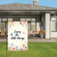 thumbnail image 3 of Jbralid Enjoy The Little Things Floral Garden Flag With Butterflies For Spring Summer Home Outdoor Garden Yard Door Decor 12x18 inch, 3 of 5