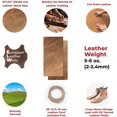 thumbnail image 3 of ELW 5-6 oz 2-2.4mm Tobacco Brown Full Grain Leather Craft Sheets Set of 2 Pieces 12"x24" Plus 36 Leather Cord Braiding String, Oil Tanned Real Cowhide for Tooling, Carving, Repair, Knife Sheaths, 3 of 8