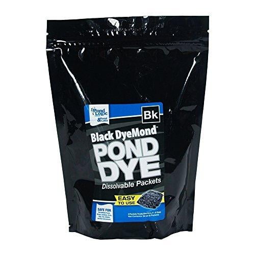 Airmax Black DyeMond Pond Dye Packets, Convenient Water Soluble Packets