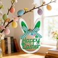 thumbnail image 5 of Aoznliie Wooden Easter Decor, Bunny Figurine Ornaments for Easter Party, Handcrafted Spring Home Tabletop Decorations, 3.93 Inch (Blue, Pink, Green, Yellow), 5 of 7