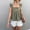 Army Green, variant on Women Square Neck Tank Tops, Womens Smock Chic Ruffle Hem Strap Vest Cami Top Trendy Loose Fit Causal Blouse