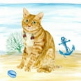 thumbnail image 2 of Wang, Melissa 26x26 Gold Ornate Wood Framed with Double Matting Museum Art Print Titled - Summer Purr Party IV, 2 of 4