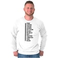 thumbnail image 5 of Beard Measure Manly Bearded Hipster Men's Long Sleeve Tee T Shirt Brisco Brands X, 5 of 6