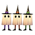 thumbnail image 1 of 3 piezas de fantasmas colgantes para exteriores, luces de fantasmas que iluminan las decoraciones de Halloween, fantasma brillante para porche, patio,, 1 of 8