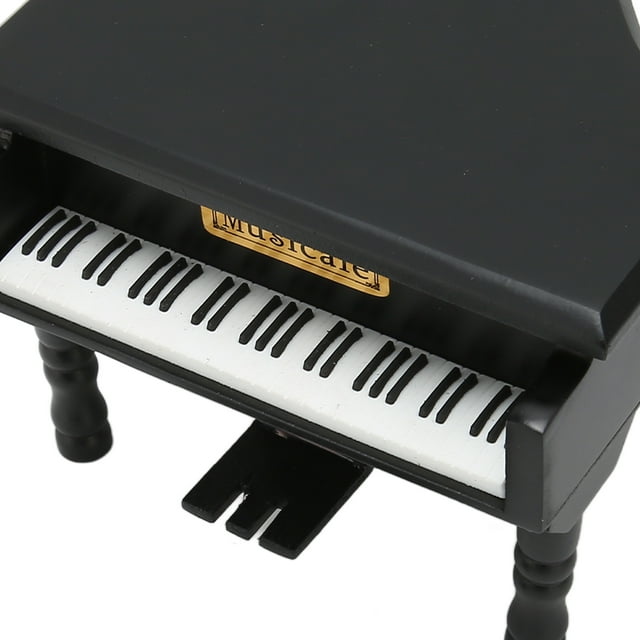 Spring Music Box,Wooden Music Box Piano Vintage Music Box Clockwork Music Box Multi-Functional