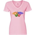 thumbnail image 3 of Inktastic Artistic Butterfly Women's V-Neck T-Shirt, 3 of 5