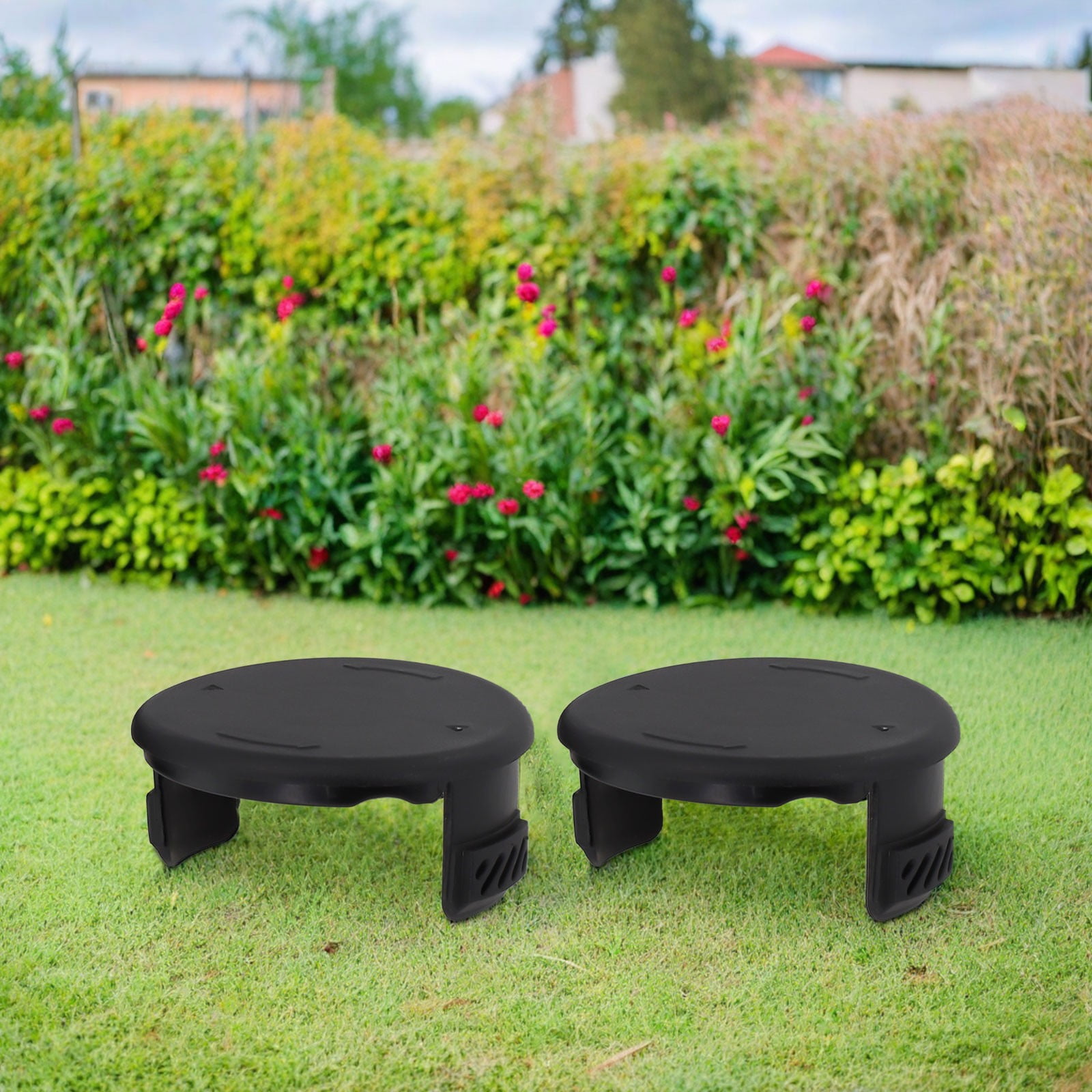 Weed Eater Spool Cap Cover for Hyper Tough String Trimmer Model HT19-401-003-06 & HT19-401-003-07Weed Eater Parts,Black,2 Pack