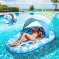 thumbnail image 2 of Tumbona hinchable para piscina BEWEAI 3 en 1 con toldo para adultos, 2 of 7