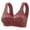 Dark Red, variant on ,Front Closure Lace Bras for Older Women, Wireless Plus Size Comfort Seniors Bras, Soft Breathable Wide Straps Full Coverage Vest Type Bralettes for Daily Wear Pink4 42