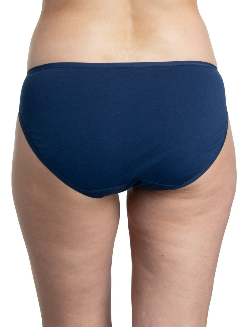 ★AGNEL★ Blueberry Bikini Panties Fruit of the Loom Women's Coolblend Underwear, 4-Pack
