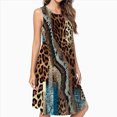 thumbnail image 2 of Animal Print Patchwork Abstract Dress Elegant Party Dresses Evening Dresses Women Dress Sleeveless Dress Ladies Dresses, 2 of 4