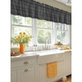 thumbnail image 5 of White Striped Window Valance, Black Background Modern Retro Geometric 2 Pack Decorative Curtain for Small Windows, Light Filtering Valance with 3” Rod Pocket, 54"W x 18"L, 5 of 9