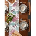 thumbnail image 3 of Ocean Coral Shell StarTable Runner Wedding Party Dining Table Runner Placemat Home Kitchen Table Decor, 3 of 5