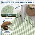 thumbnail image 5 of Garvee 10'x13' Checkered Cherry Area Rug Washable Border Carpet, Soft Non-Slip Low Pile Farmhouse Rug for Living Room Bedroom Home Office, Green, 5 of 9