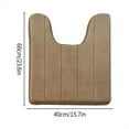thumbnail image 3 of 1*U-Shaped Floor Mat Coral Velvet Slow U Shaped Memory Cotton Floor Mat Bathroom Anti Toilet Seat Mat Door Mat Toilet Anti Mat Carpet, 3 of 9