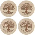 thumbnail image 4 of Something Different - Set de Posavasos Diseño Grabado Tree Of Life - Pack de 4 (Natural), 4 of 4