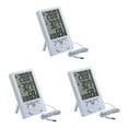 thumbnail image 4 of 3 Pieces Hygrometer Digital LCD Thermometer Humidity Monitor Weather Station Moisture Plant White, 4 of 8