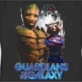 thumbnail image 2 of Women's Guardians of the Galaxy Vol. 3 Groot and Rocket Poster  Graphic Tee Black Small, 2 of 4