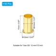 thumbnail image 2 of Uxcell 50Pcs Inserto de Compresión de Latón Soporte de Tubo de Compresión para Tubo de 1/2" OD, 2 of 6