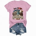 thumbnail image 6 of mgoYE Women T Shirt USA Logo 250 Years America Anniversary Shirt Womens 250th Independence Day Freedom Shirt USA Flag Tee(Pink,2XL), 6 of 8