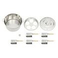 thumbnail image 3 of Miumaeov 37L/39qt 5 Holes Pasta Cooker Insert Set Stainless Steel Insert Strainer Basket Cookware Commercial Cooking Tool Silver, 3 of 24