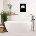 thumbnail image 3 of ZHONGYUTONG Black and White Zen Canvas Wall Art Glowing White Lotus Flower Painting Prints Spa Bathroom Decor for Spiritual Meditation Yoga Room Framed (12.00" x 18.00"), 3 of 6