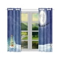thumbnail image 2 of MYPOP Christmas Santa Window Curtain Kitchen Curtain 26x39 inches (Two Pieces), 2 of 3