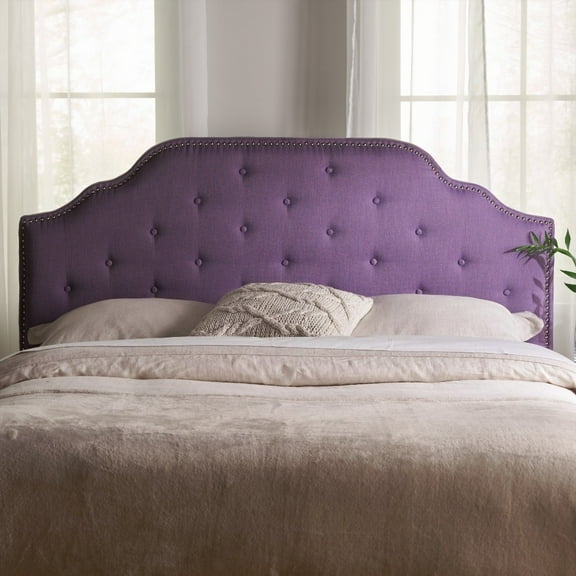 Tufted Upholstered Headboard - Queen Size | Solid Wood & Metal Legs