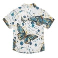 thumbnail image 2 of Dailycode Small Short Sleeve Button Down Shirts Van Gogh Butterfly Casual Shirt 3-10 Years, 2 of 9