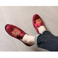 thumbnail image 5 of Men's Luxury Velvet Penny Loafers Shoes Embroidery Suede Dress Loafers Daily Boats Shoes for Party Wedding Prom, 5 of 12