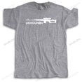 thumbnail image 1 of Camiseta negra de algodón para hombre camisa de marca Dragunov One Shot One Kill Rifle de francotirador ruso Verano, 1 of 8