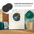 thumbnail image 2 of Miangastore PP Resin Fiber Washing Machine Foot Mats Black 4Set 2.4X2.4X0.4In, 2 of 8