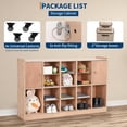 thumbnail image 4 of Garvee Mobile Storage Cabinet – 14 Cubbies, 2 Doors, Wall-Mountable, 4 Castors, 2 Anti-Tip Fittings, 2 Storage Boxes – Organizer for Home, Study Room, Daycare, Kindergarten, Office, 4 of 6