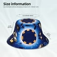 thumbnail image 3 of KLL Blue Casino Bucket Hat for Women Men Packable Travel Beach Sun Hat Outdoor Rave Accessories Reflective Fisherman Cap, 3 of 7