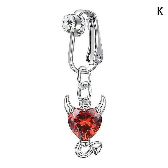 1pc Fake Belly Button Ring Fake Clip On Belly Piercing Non Piercing Navel Ring