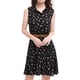 thumbnail image 5 of Día de San Patricio Vestido Sin Mangas Con Cinturón Estampado Por Encima De La Rodilla Con Media Tapeta Para Mujer Negro, Floral M, 5 of 7