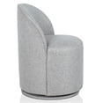 thumbnail image 4 of Furniture of America Jaine Modern Fabric Curved Back Swivel Dining Side Chair, Taupe, 4 of 7
