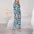 thumbnail image 3 of Honeii Sea Marine And Lighthouse print Women's Pajama Sets Long Sleeve Button Down Sleepwear Nightwear Soft Pjs Lounge Sets-Large, 3 of 7