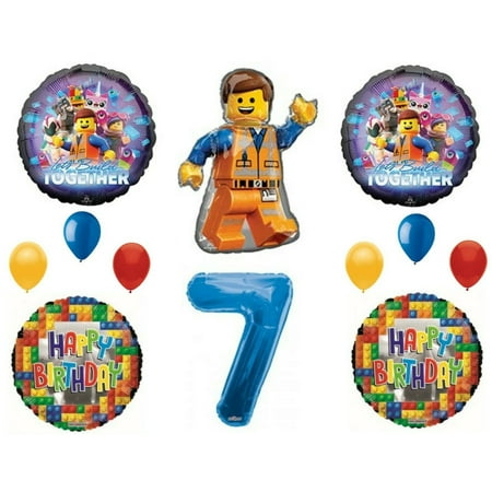 Legos 2 Movie 7th Birthday Party Balloons Decoration Supplies