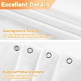 thumbnail image 6 of FRAMICS Waffle Weave Shower Curtain Sets with Rug, 14-Piece Striped Bathroom Sets with Hooks, Heavy-Duty Waterproof Fabric, Hotel Grade, White, 71.3" x 71.3", 6 of 9