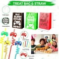 thumbnail image 5 of Happy Greetings 86 Pcs Video Game Party Favors for Kids, Gaming Party Favors - 12 set of Game ON Pass Keychain Wristband Treat Bags Straws, Level UP Themed Gamer Boys Birthday Goodie Bag Fillers, 5 of 7