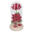 thumbnail image 1 of Flores Artificiales Liga Vidrio, Ambiente Románico Light Up Decoración de Vidrio Cálida Base de Registro de Luz Blanca Cálida para la Oficina para la Novia, 1 of 7