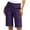 Dark Blue, variant on Chinos Shorts for Women High Waist Dressy Pants Straight-Leg Bermuda Shorts with Pockets Gray M