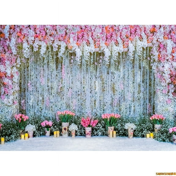 Multi Colors Pink Red Flowers Wall Photography Backdrops Valtine's Day Roses rate Bouquet Wedding Sce Background FL-02