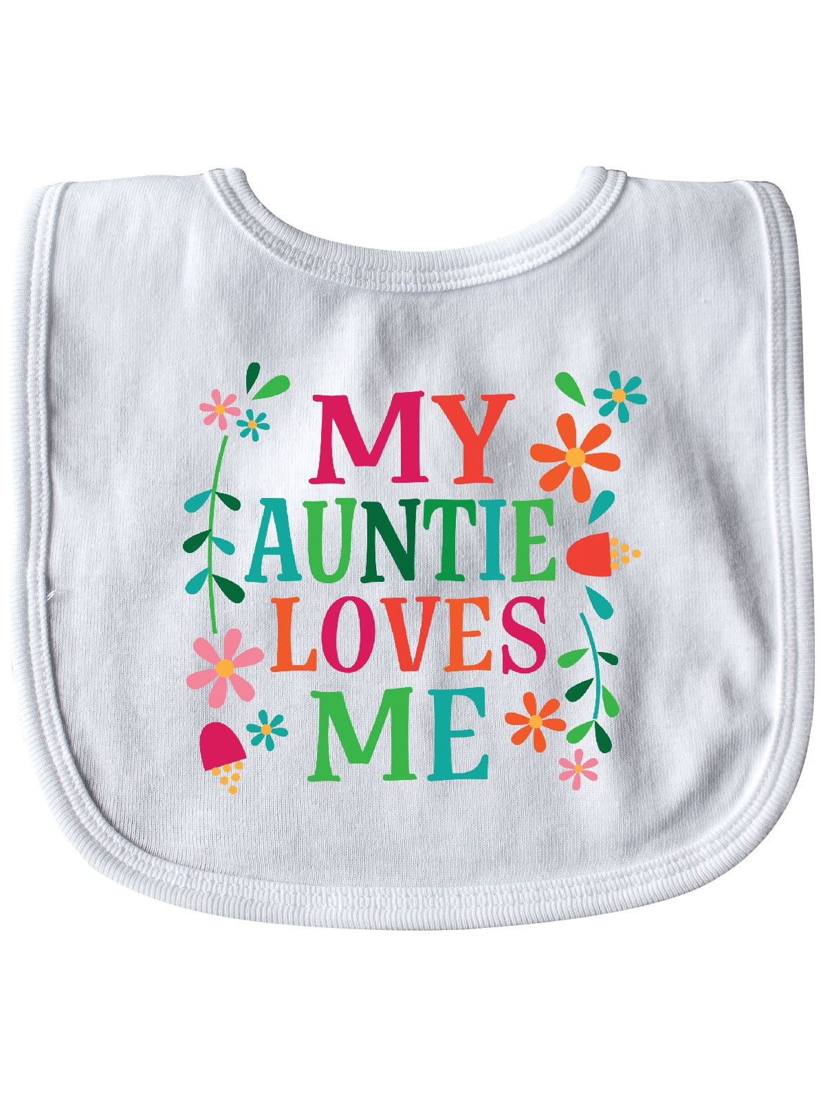 My Auntie Loves Me Girls Baby Bib - Walmart.com - Walmart.com