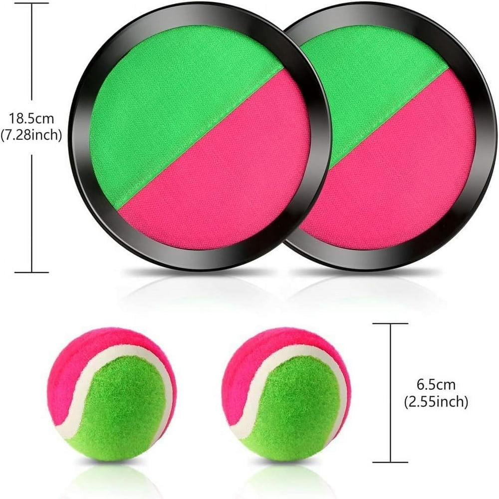Baweave Toss and Catch Ball Game Set 8 Discs & 8 Balls Velcro Catching Ball Set Beach Games Yard Games Suitable for Family Teens Adults