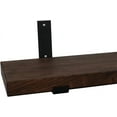 thumbnail image 4 of CONSDAN Floating Shelves, USA Grown Solid Oak Hardwood, Wall Shelves for Bedroom, Bathroom, Living Room, Kitchen, Dark Walnut, 4 of 6